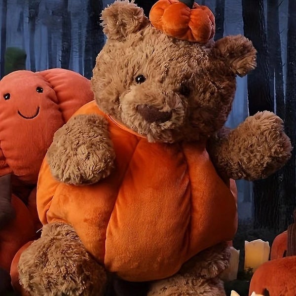 Cute Halloween Pumpkin Bear Plush Toy Doll Doll Children Carousel 3