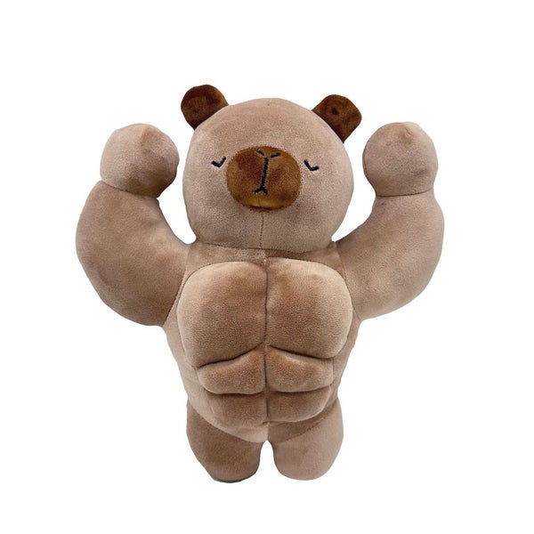 Doll Childrens Doll Doll Muscle Capybara Plush Toy Capybara Macho Man Carousel 1