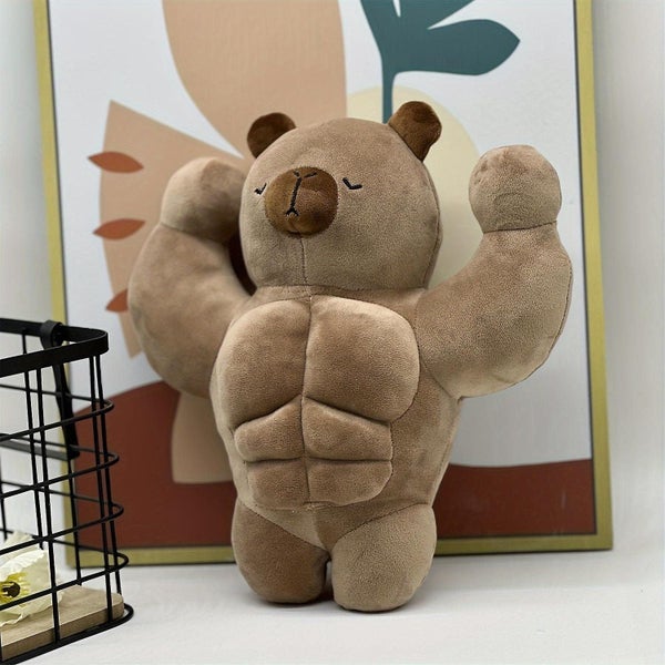 Doll Childrens Doll Doll Muscle Capybara Plush Toy Capybara Macho Man Carousel 3