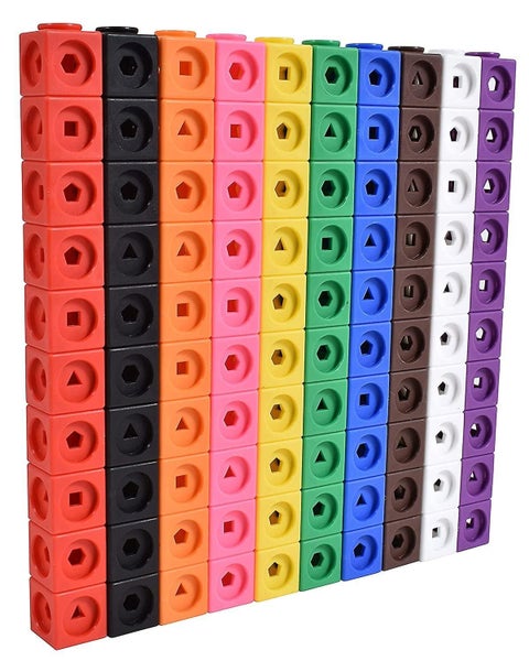Math Cubes - Set Of 100 - Math Manipulative - Classroom Learning Supplies, Home Carousel 1