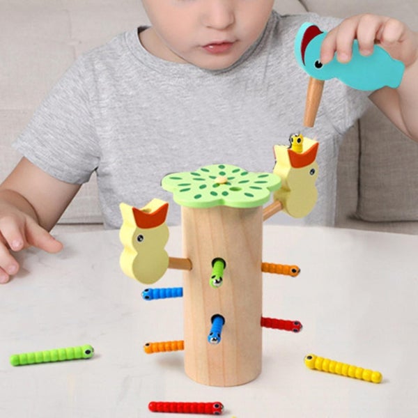 Magnetic Woodpecker Game Early Educational Toys Learning Toys For Boys Girls Co Carousel 1