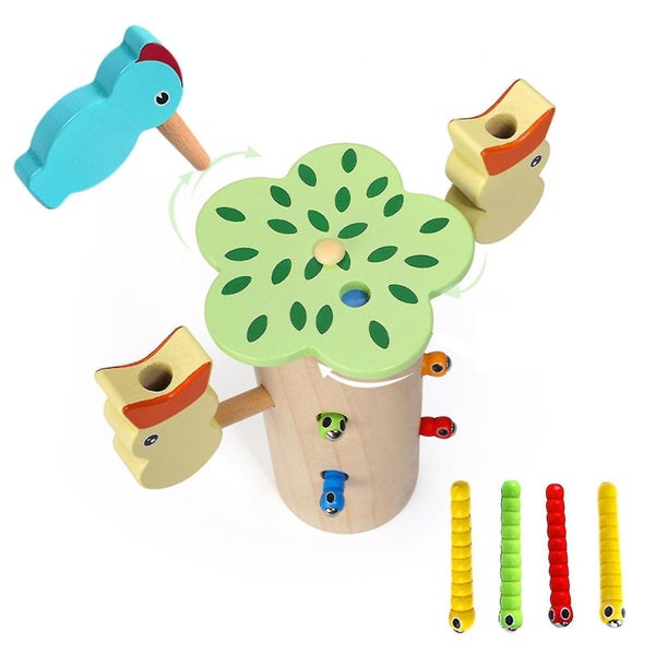 Magnetic Woodpecker Game Early Educational Toys Learning Toys For Boys Girls Co Carousel 2