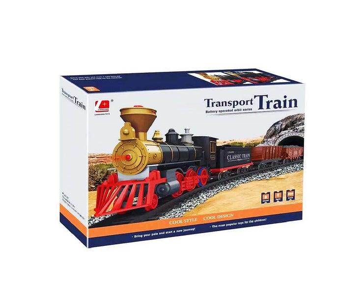 Electric Train Toy Car Set with Lights and Sounds Christmas Railway Model Edu... Carousel 1