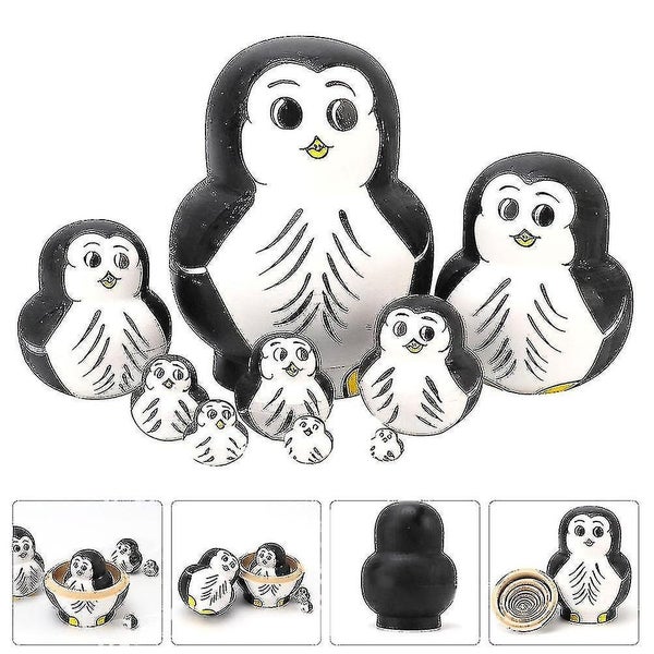 1 Set Decorative Nesting Dolls Wooden Russian Dolls Household Nesting Dolls Carousel 2