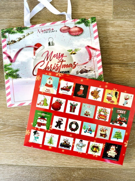 Kids Christmas Gift Countdown Advent Calendar DIY Making Bracelet Carousel 1