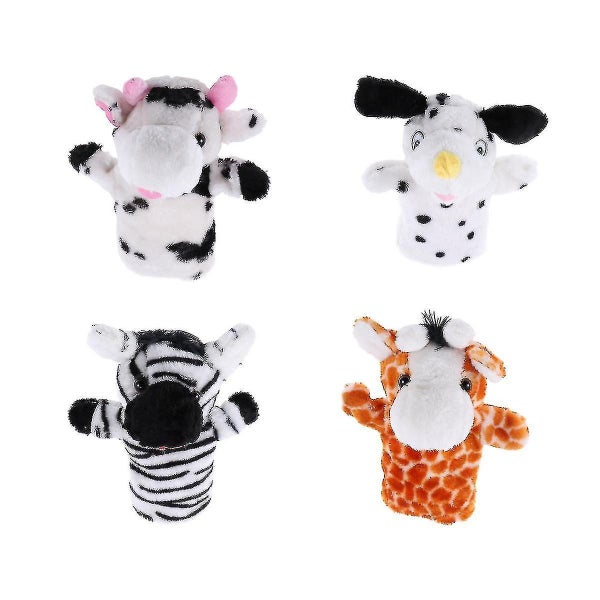 4pcs Cartoon Puppy Shape Plush Hand Puppet Child Baby Favor Dolls Kids Glove Carousel 1