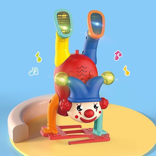 Walking Clown Sound And Light Music Toy Gift For Kids Babies Age 3+ Multi-color Carousel 4