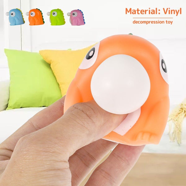 Squeeze Stress Ball Toy Baby Dinosaur Spit Bubble Fidget Toys Cute Anim Carousel 2