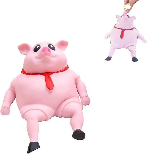 Pink Pig Squishy Toy Novelty Cute Pig Squeeze Toys Cute Pink Pig Man Sensory Carousel 1