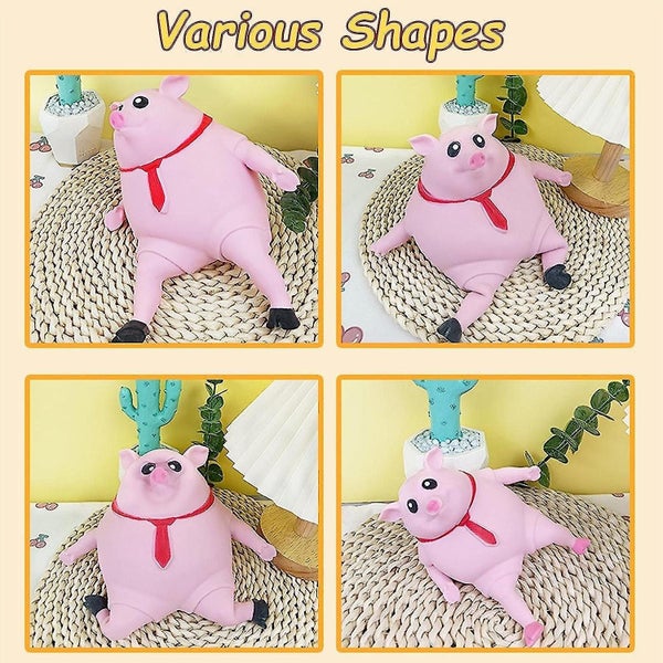 Pink Pig Squishy Toy Novelty Cute Pig Squeeze Toys Cute Pink Pig Man Sensory Carousel 2