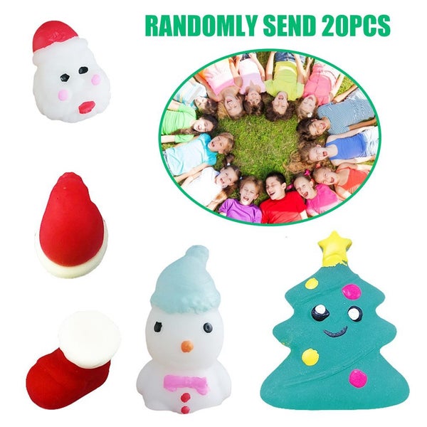 Mochi Squishy Toys, 20pcs Random Glitter Squishy Toys Kawaii Cute Soft Carousel 2