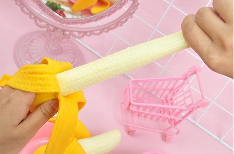 2 Pieces Of Stress Relief Toys Simulation Banana Peeling Banana Vent Fruit Toys Carousel 5