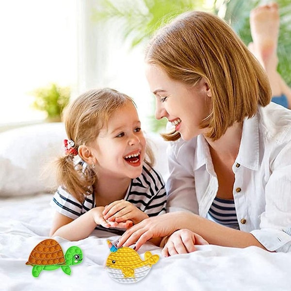 2 Pack Simple Mini Anxiety Stress Reliever Office And Travel Toys Interactive Carousel 4