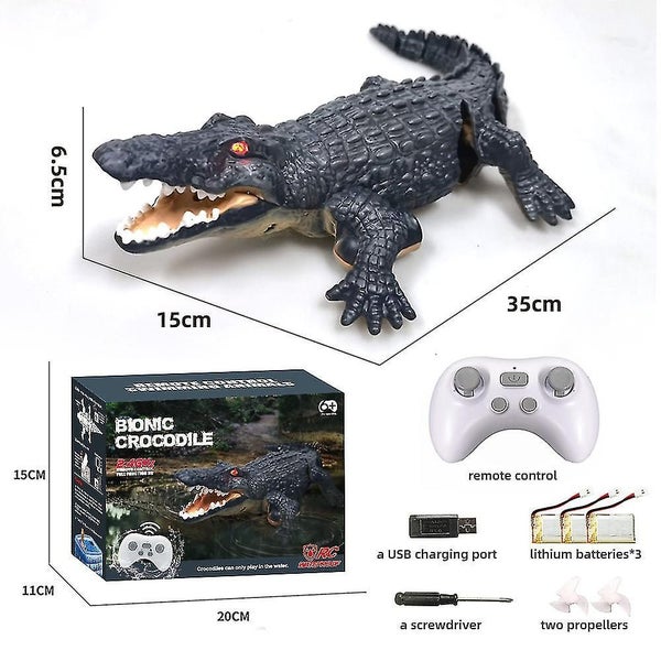 Remote Control Crocodile Toy Underwater Simulation Fish Eye Luminous Toy Remote Carousel 1