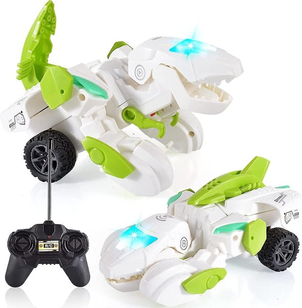 2.4g Electric Deformation Wireless Remote Control Dinosaur Chariot With Light Carousel 1