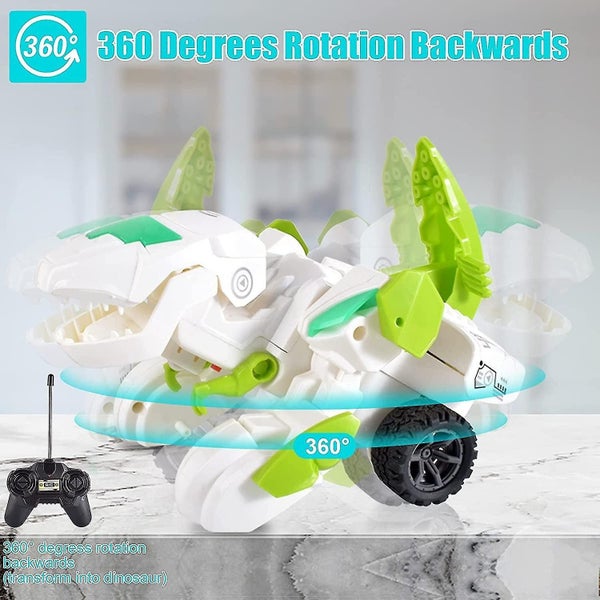2.4g Electric Deformation Wireless Remote Control Dinosaur Chariot With Light Carousel 4