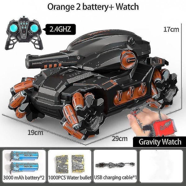 Rc Water Bomb Tank Gravity Watch Rc Vehicle With Light Music 360 Degree Rotate Carousel 2