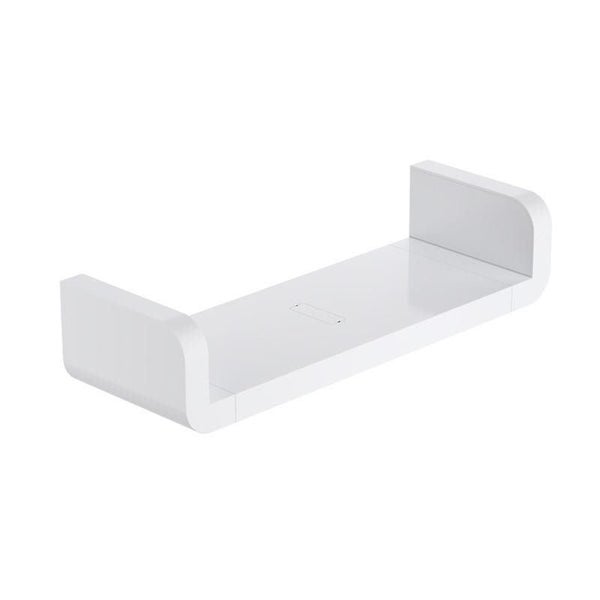 Plastic Wall Mount Bathroom Shelves, No Drilling Self Adhesive Wall Storage Rack Carousel 1