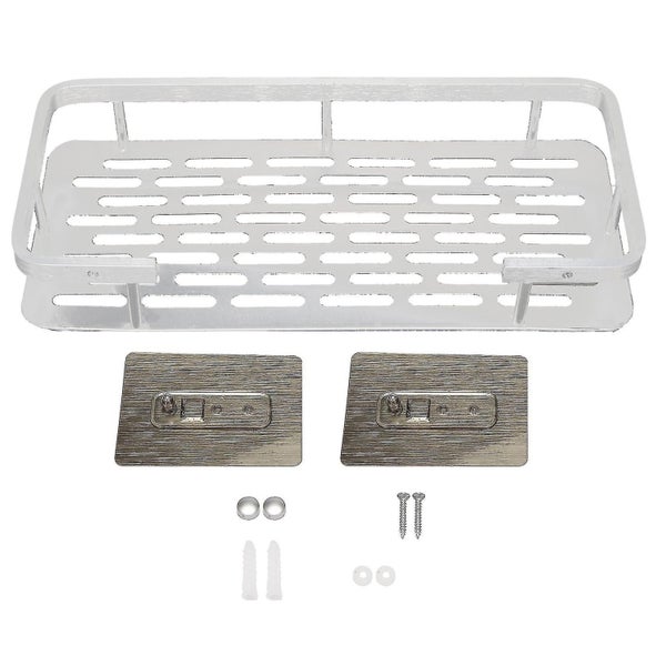 Bathroom Accessories Shelf Aluminum Storage Rack 31.5x14x5cm Silver Carousel 1