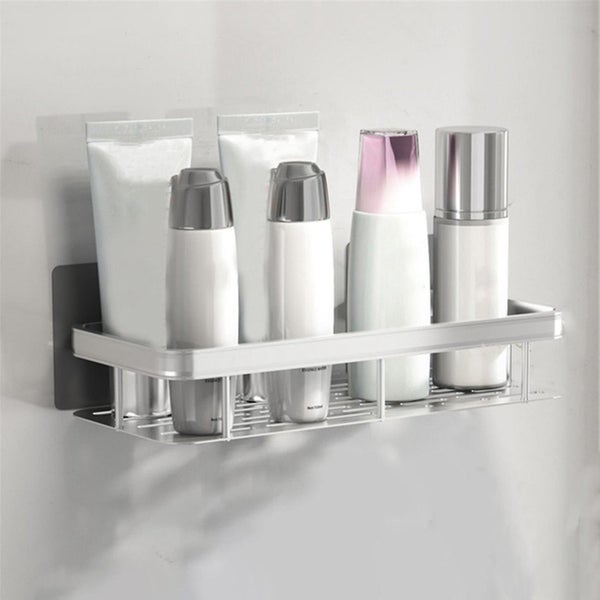 Bathroom Accessories Shelf Aluminum Storage Rack 31.5x14x5cm Silver Carousel 2