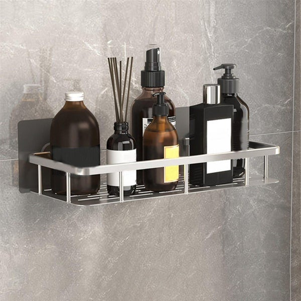 Bathroom Accessories Shelf Aluminum Storage Rack 31.5x14x5cm Silver Carousel 4