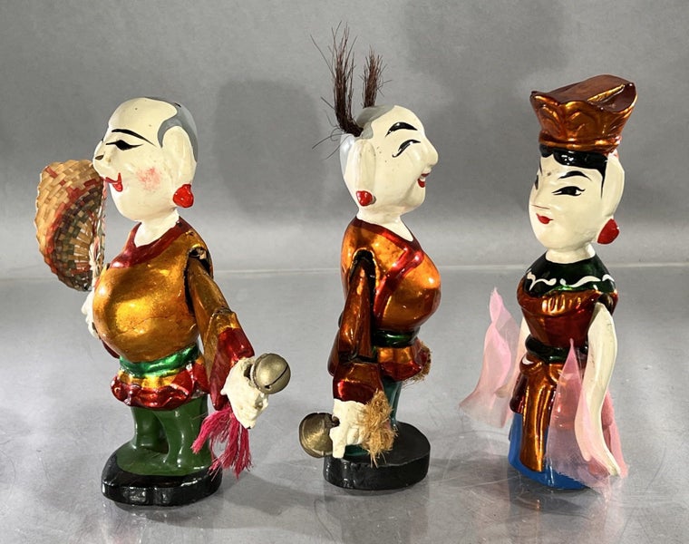 3 Vintage Vietnamese Water Puppets Carousel 2