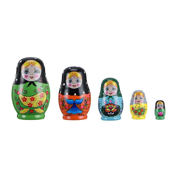 1 Set Matryoshka Dolls Cartoon Nesting Dolls Russian Doll Toys Home Adornments Carousel 1