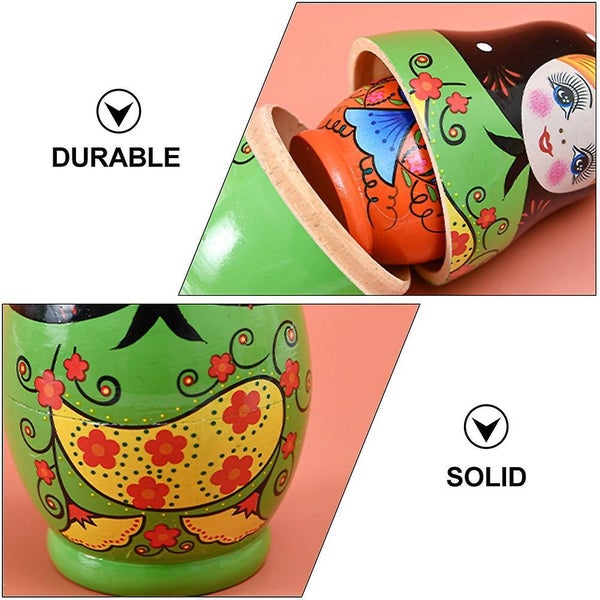 1 Set Matryoshka Dolls Cartoon Nesting Dolls Russian Doll Toys Home Adornments Carousel 2