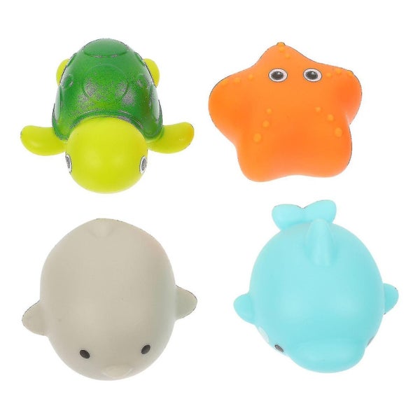 4 Pcs Baby Tots Floating Animals Bath Toys Floating Bathtub Toys Light Bathtub Carousel 1