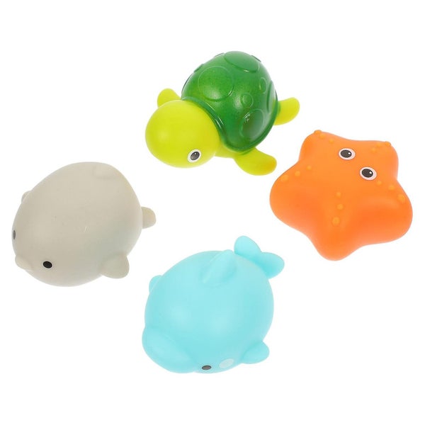 4 Pcs Baby Tots Floating Animals Bath Toys Floating Bathtub Toys Light Bathtub Carousel 2