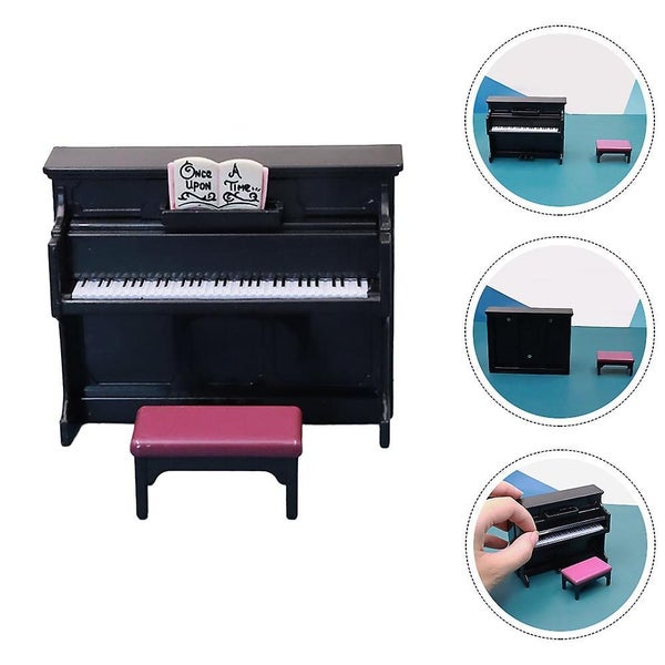 Miniature Toys Mini House Piano Model Mini Piano Figures Mini Adornment Decorat Carousel 4