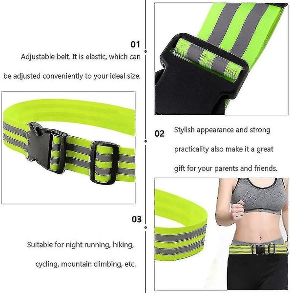 2 Pcs Reflective Running Gear Safety Reflective Glow Belt Running Reflective Carousel 2
