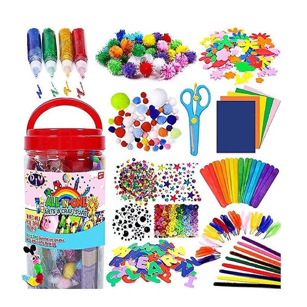 Arts And Crafts Supplies For Kids - Craft Art Supply Kit For Toddlers Age 4 5 6 Carousel 1