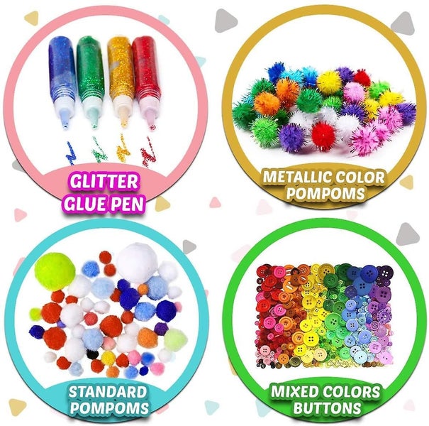 Arts And Crafts Supplies For Kids - Craft Art Supply Kit For Toddlers Age 4 5 6 Carousel 2