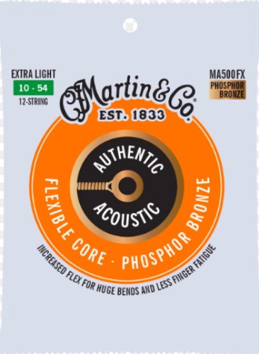 Martin - Authentic Acoustic FX Phosphor Bronze 12 String Guitar Strings - 10/54 Carousel 1