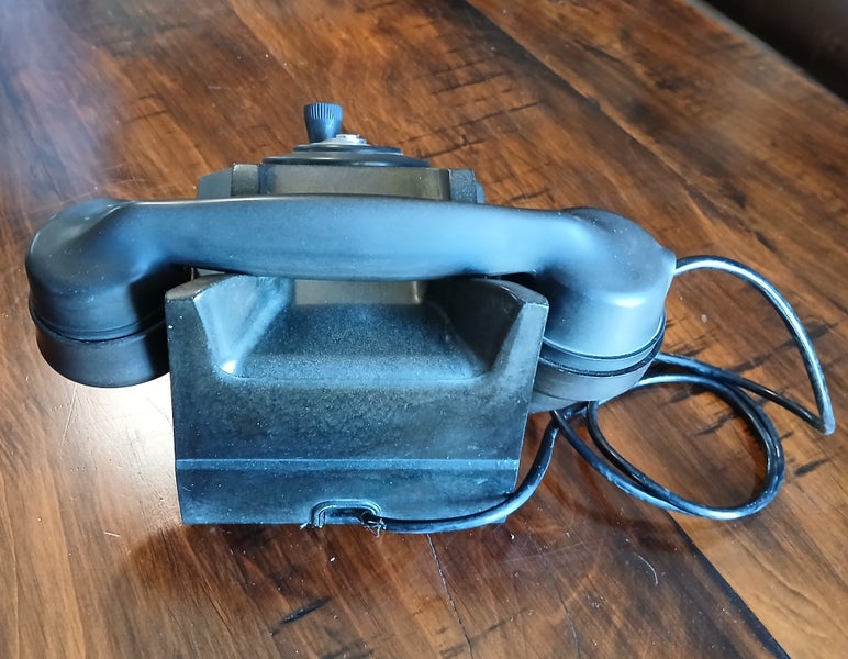 VINTAGE NZ POST OFFICE - Black Bakelite - Crank Party Line Carousel 4