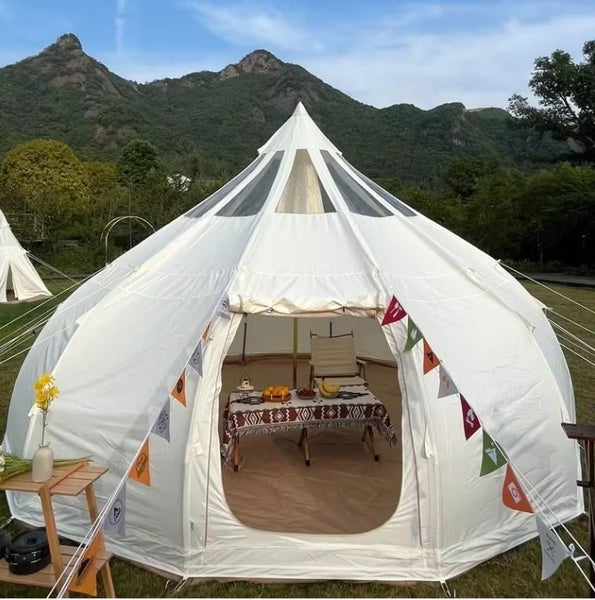 4m Starlight Yurt Tent, Oxford 900D Canvas **1-YEAR WARRANTY** Family Glamping Carousel 1