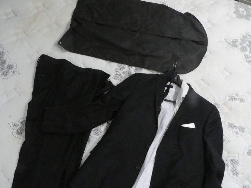 Almost new Black mens Suit. Worn once. Carousel 15