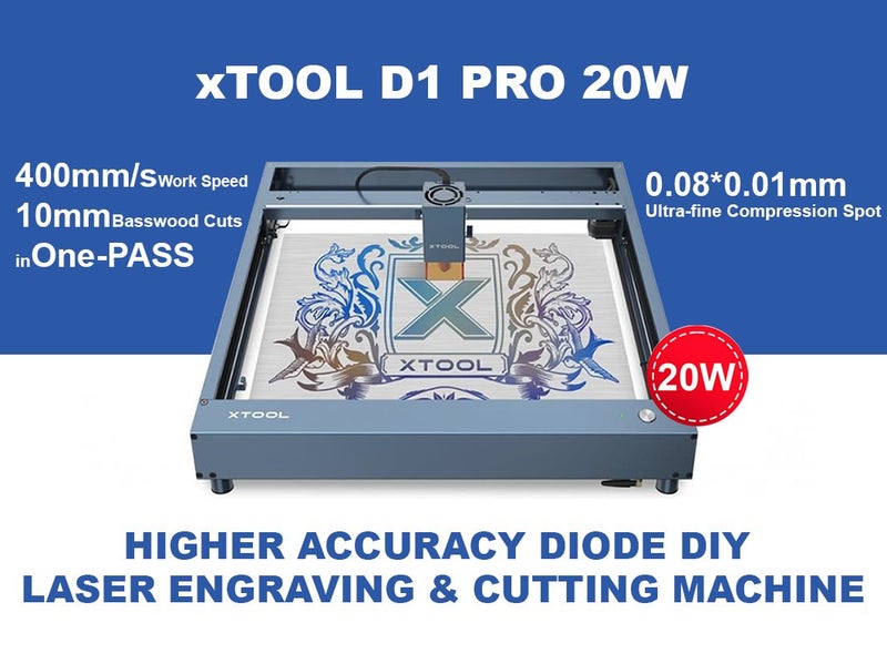 xTool D1 Pro 20W Laser Engraving & Cutting Machine with bundles Carousel 2