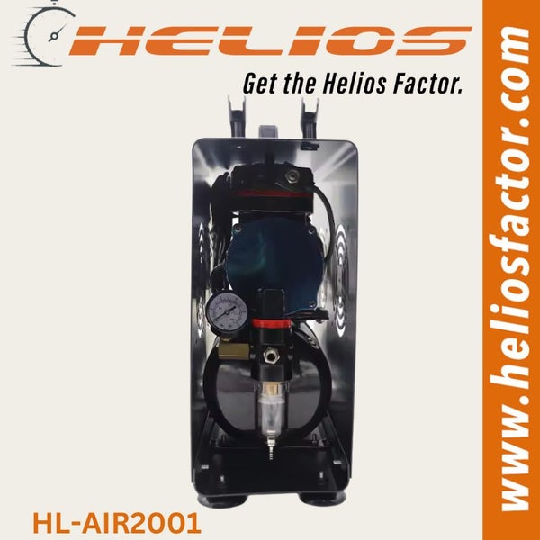 Helios - Airbrush Compressor Twin Cylinder with Tank and Cover Carousel 2