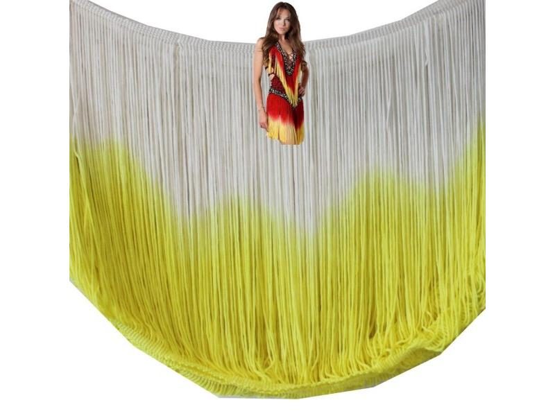 3 Yds Latin Fringe Tassel Ombre Chainette Trims For Dance Rayon Macrame 25 30CM Carousel 1