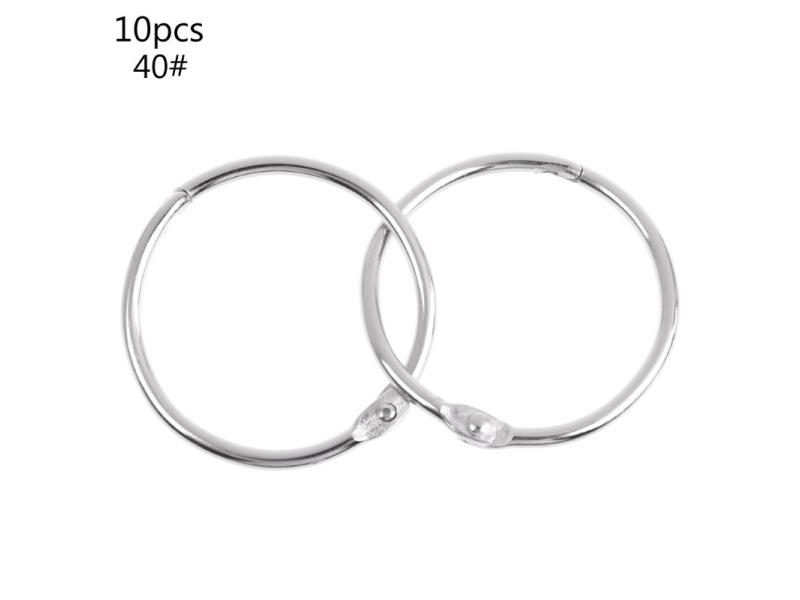 10pcs Metal Binder Ring Loose Leaf Book Binder Hoop Ring Multifunctional Carousel 1