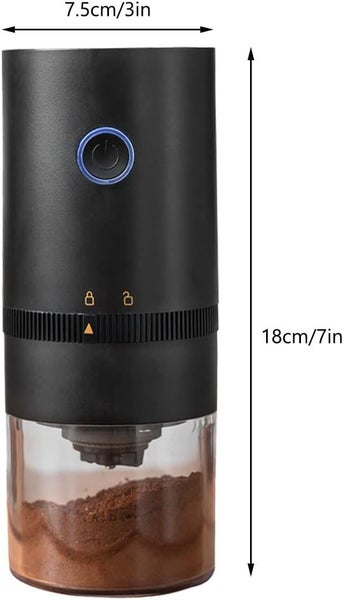 Portable Electric Burr Coffee Grinder USB Rechargeable Small Coffee Bean Grind Carousel 2