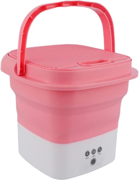 Mini Portable Washing Machine Foldable Small Laundry Machine with Drain Basket Carousel 1
