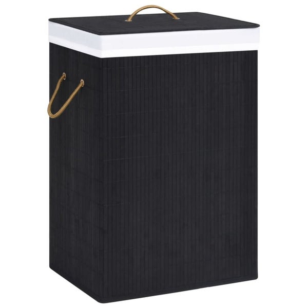 Bamboo Laundry Basket Black Txbipi Carousel 1