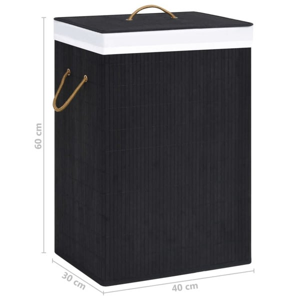 Bamboo Laundry Basket Black Txbipi Carousel 2