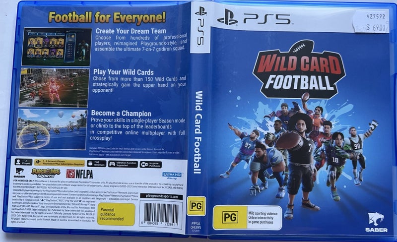WILD CARD FOOTBALL PS5 GAME ( NEW CONDITION ) Carousel 1