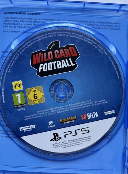 WILD CARD FOOTBALL PS5 GAME ( NEW CONDITION ) Carousel 2
