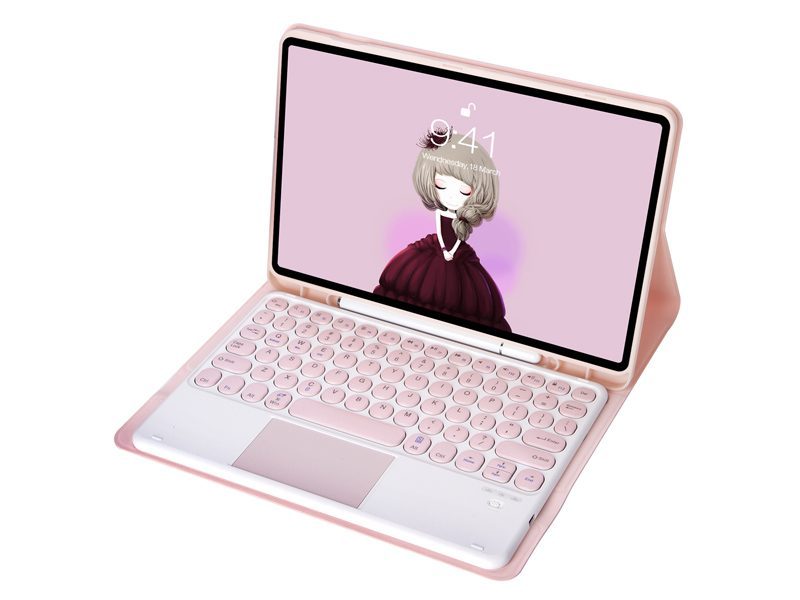 Detachable Wireless Keyboard Case Cover for iPad Pro 11 Inch 2024 with Trackpad Carousel 2