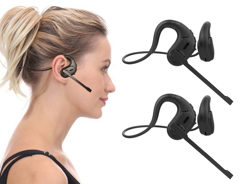 2 X Bluetooth 5.3 Open Ear Headphones With Removable Mic Bone Conduction Headset Carousel 1